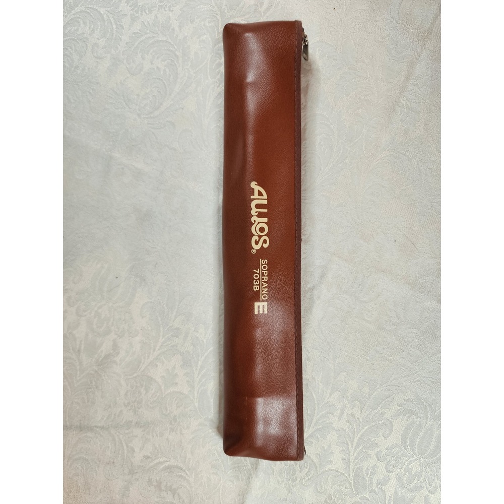 Aulos Haka Series Soprano Recorder Model 703B-E Brown ABS Resin with Case Japan